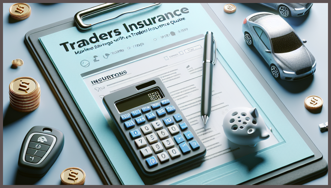 Secure financial future with a traders insurance calculator and savings symbols
