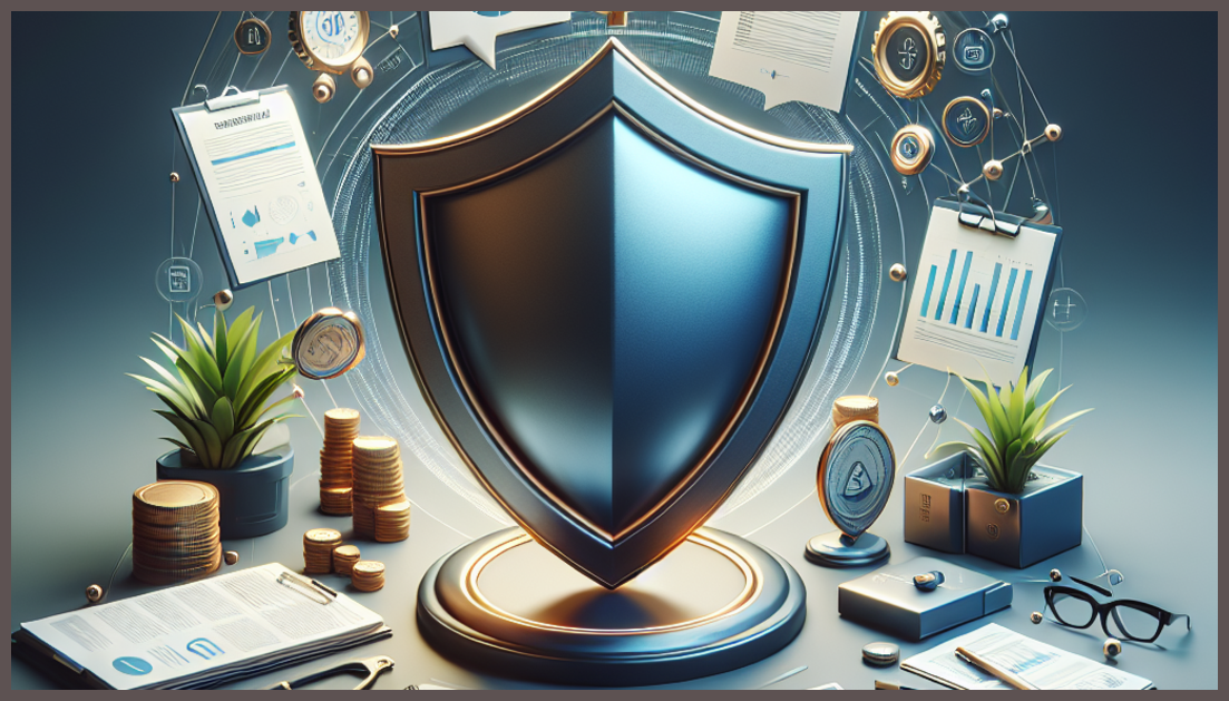 A symbolic shield representing business insurance coverage.